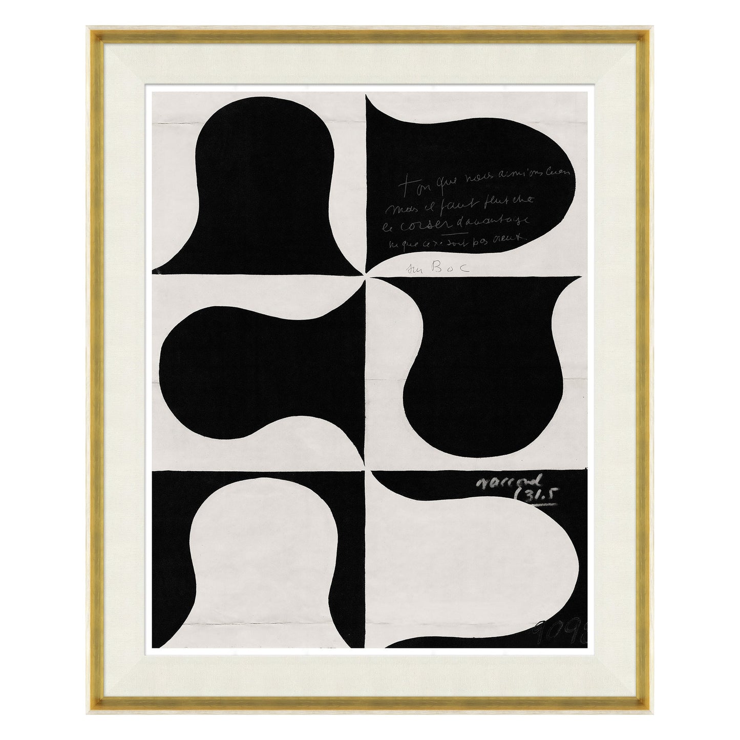 Paule Marrot, Série abstraite en noir et blanc 1 (Var. 2)
