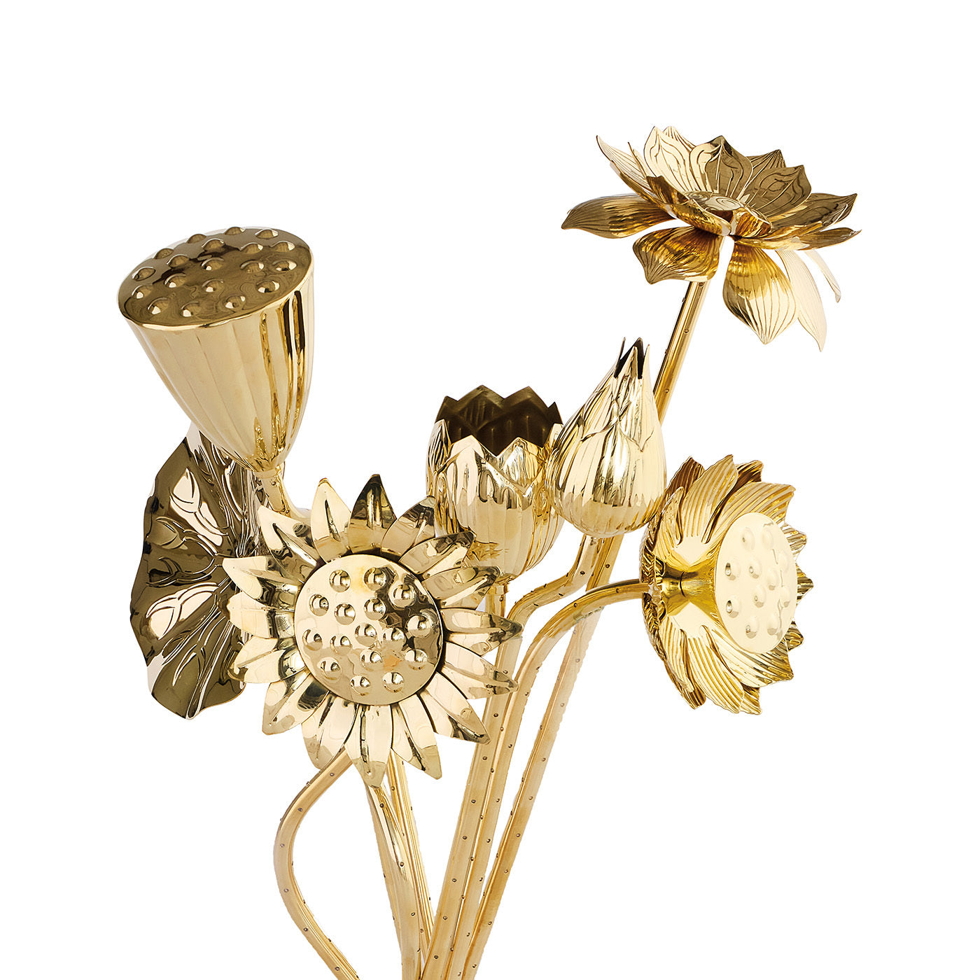 Bouquet de fleurs en laiton