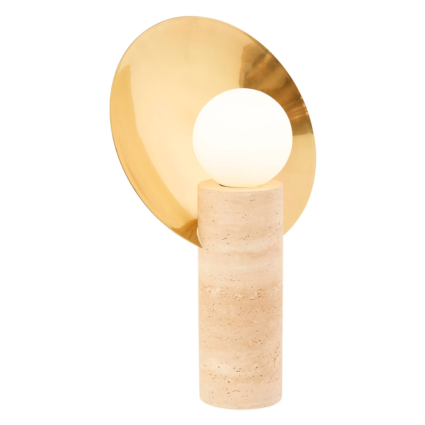 Lampe de table en travertin Halo