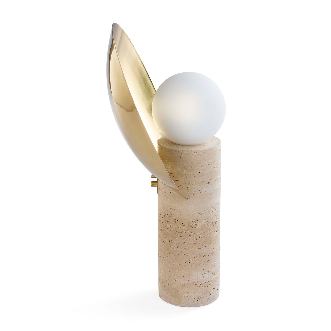 Lampe de table en travertin Halo