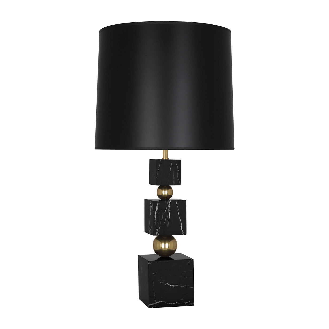 Lampe de table Totem en marbre noir