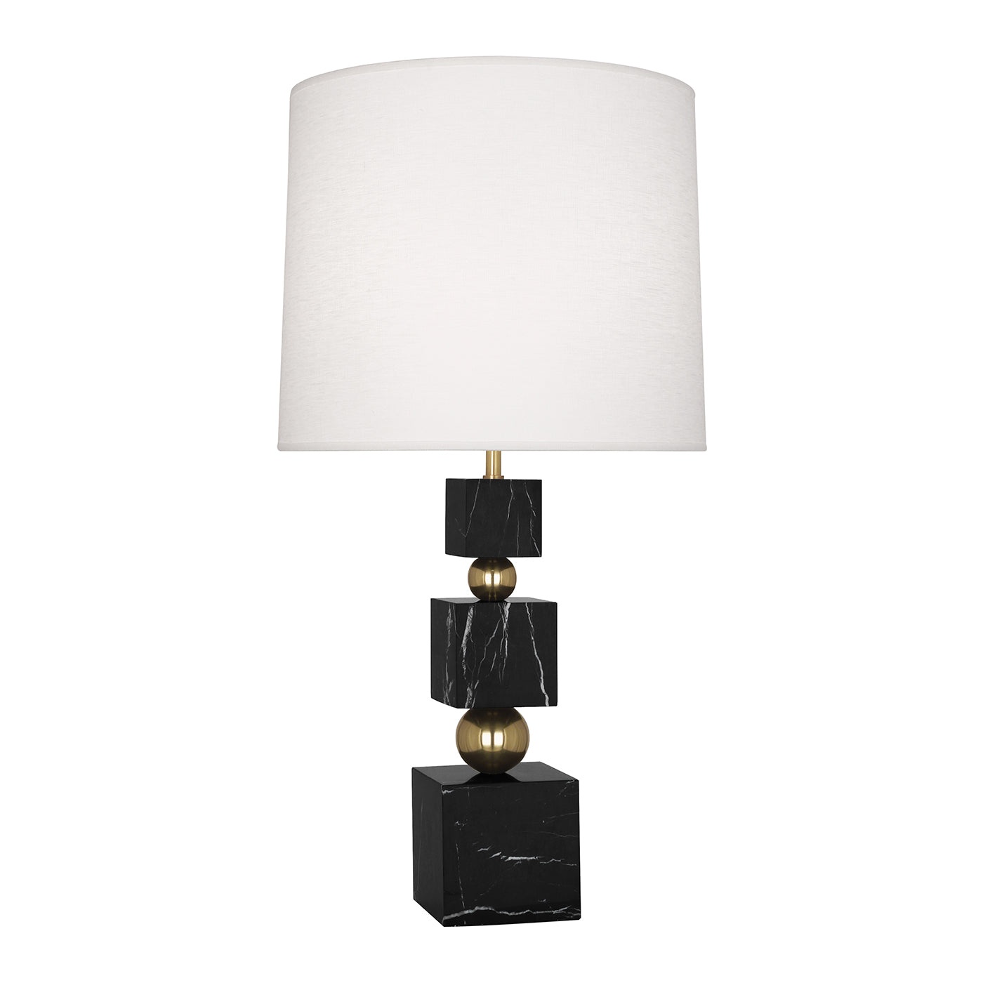Lampe de table Totem en marbre noir
