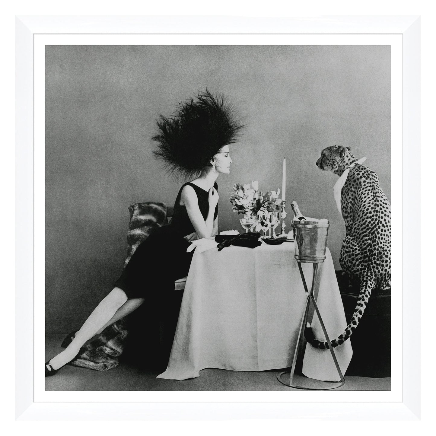 Collection Conde Nast, mannequin avec un guépard