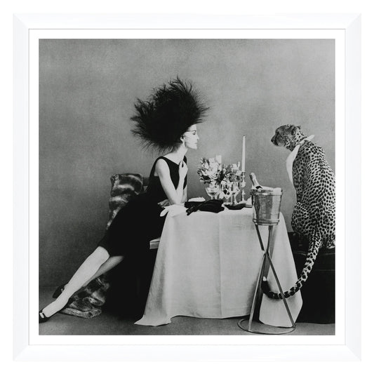 Collection Conde Nast, mannequin avec un guépard