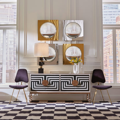 Lampe de table Totem en marbre noir