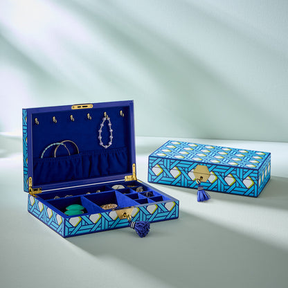 Coffret à bijoux en laque tressée