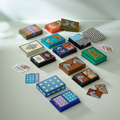 Ensemble de cartes laquées Basketweave