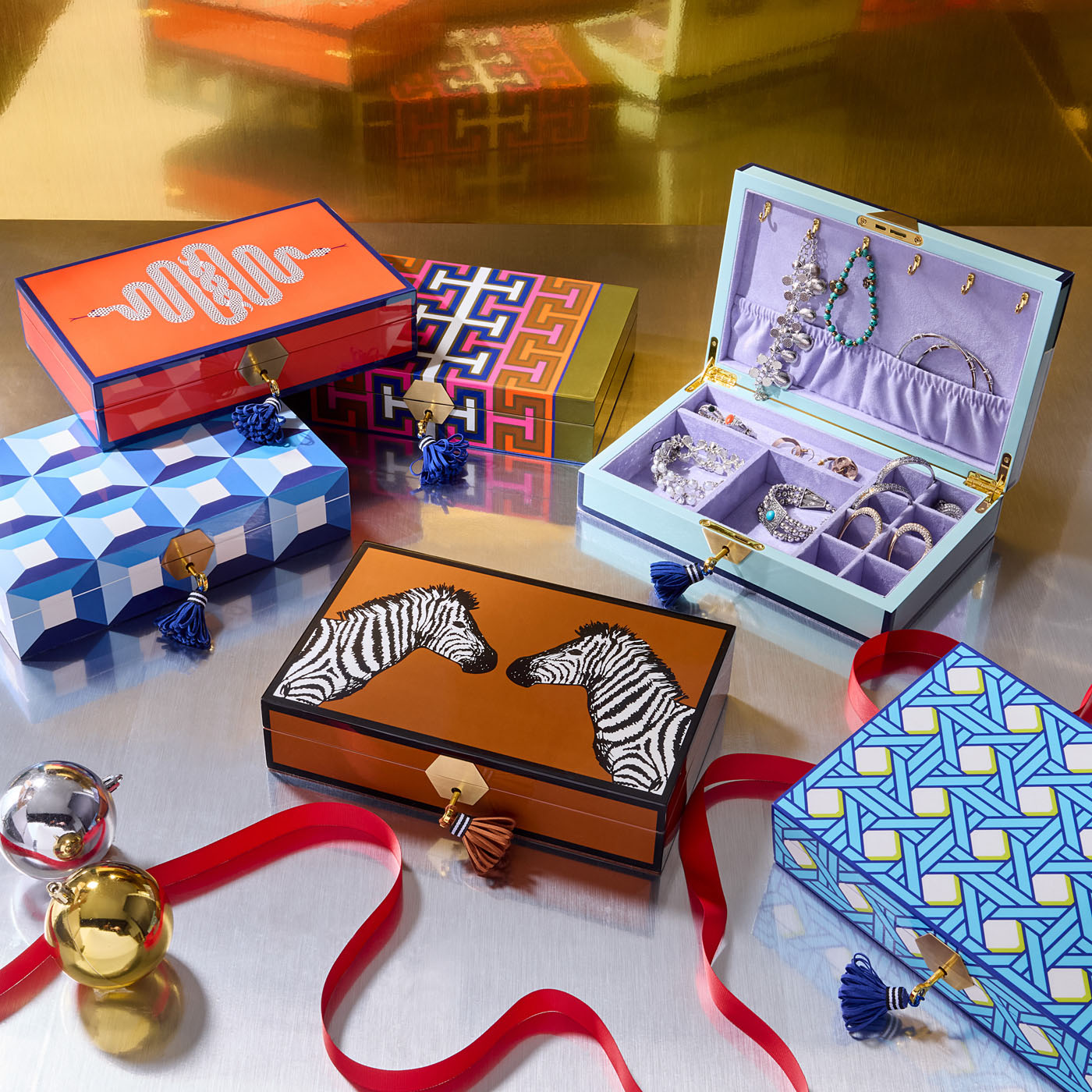 Coffret à bijoux en laque tressée