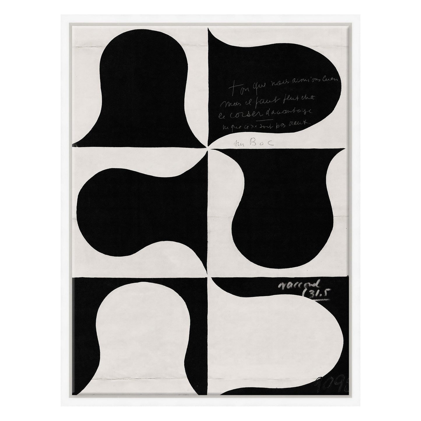 Paule Marrot, Abstrait noir et blanc (Var. 1)
