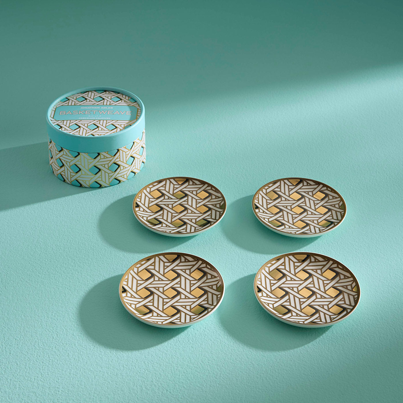 Dessous de verre en tissage de panier