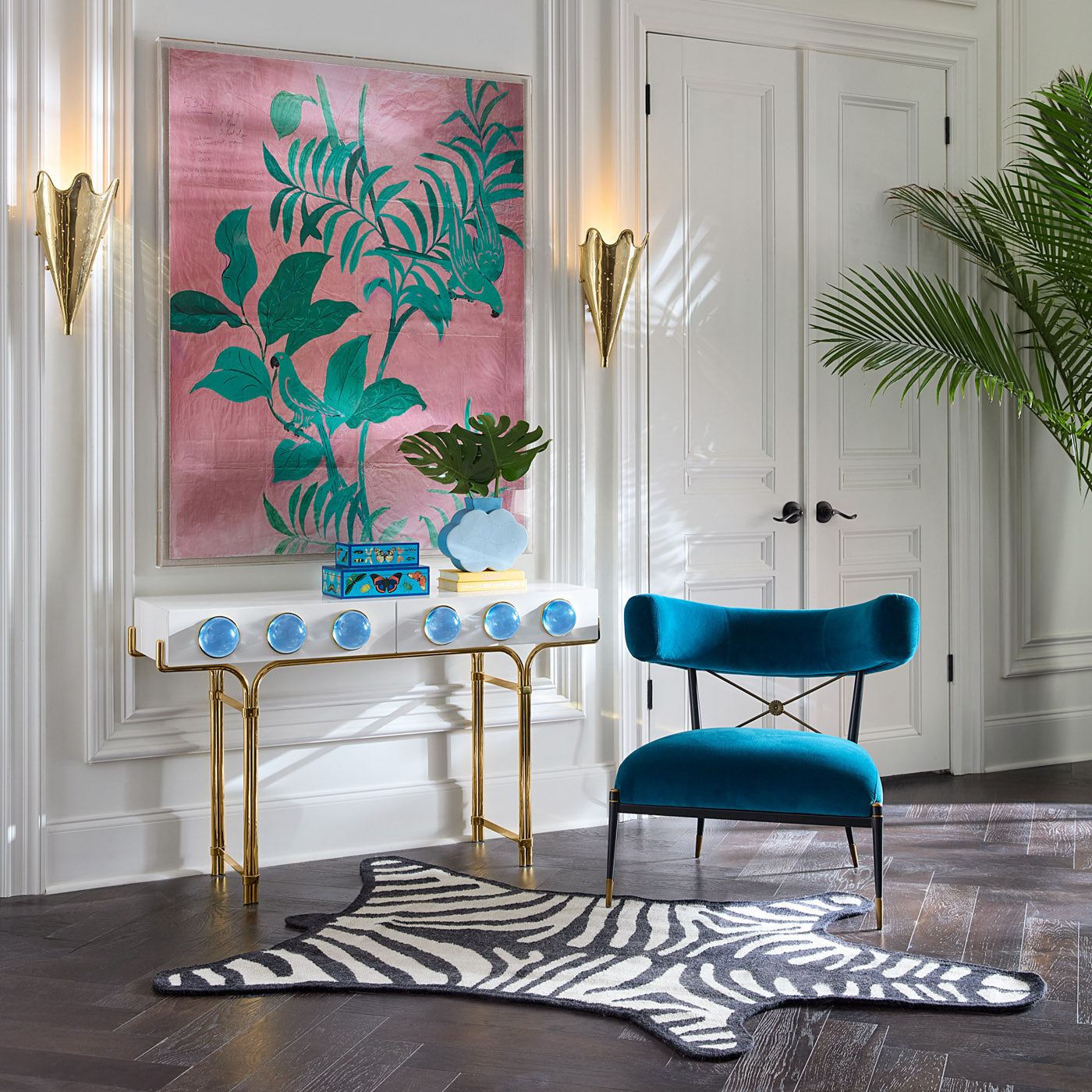 Tapis tissé plat zèbre