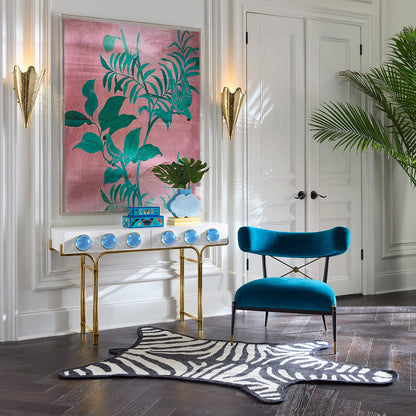 Tapis tissé plat zèbre