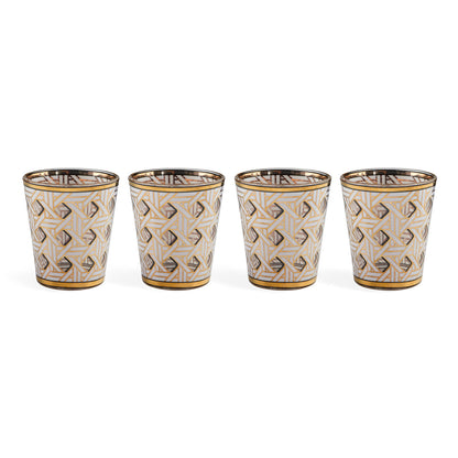 Service de verres en vannerie