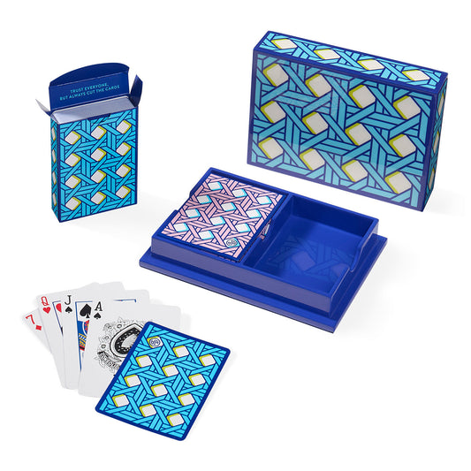 Ensemble de cartes laquées Basketweave