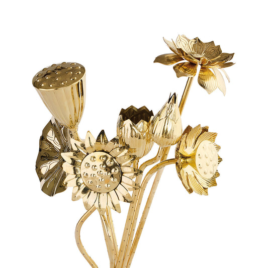 Bouquet de fleurs en laiton