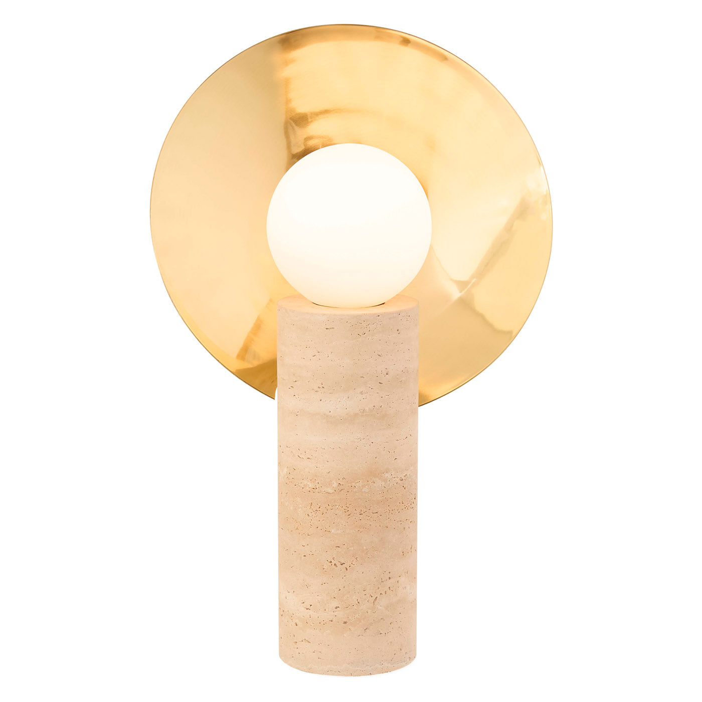 Lampe de table en travertin Halo