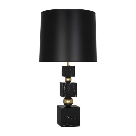 Lampe de table Totem en marbre noir