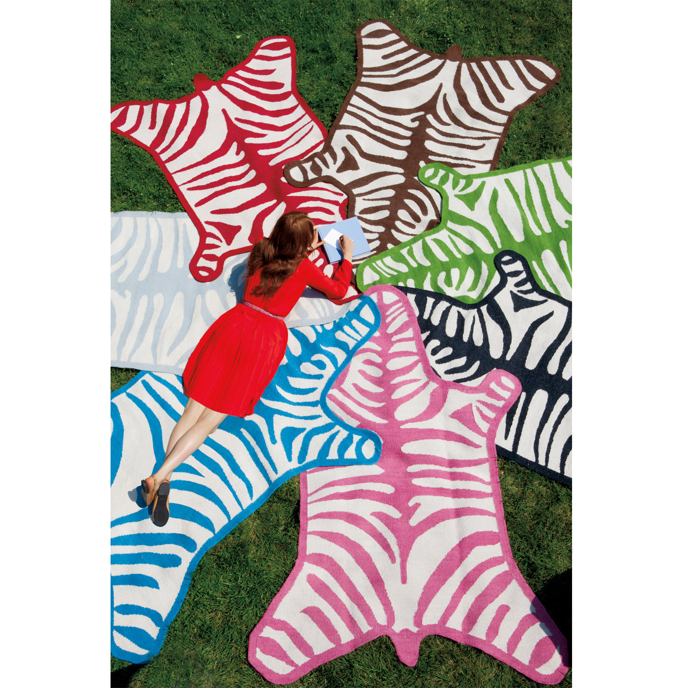 Tapis tissé plat zèbre